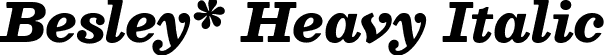 Besley* Heavy Italic font - Besley-HeavyItalic.ttf