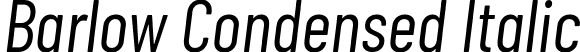 Barlow Condensed Italic font - BarlowCondensed-Italic.ttf