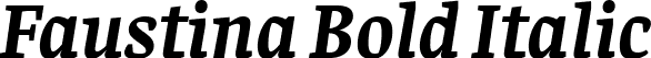 Faustina Bold Italic font - Faustina-BoldItalic.ttf