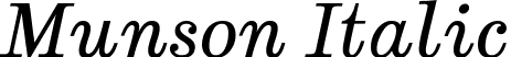 Munson Italic font - Munson_Italic.otf