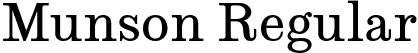 Munson Regular font - Munson_Roman.otf