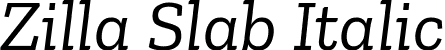 Zilla Slab Italic font - ZillaSlab-Italic.ttf