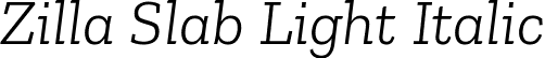 Zilla Slab Light Italic font - ZillaSlab-LightItalic.ttf