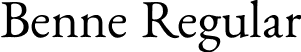 Benne Regular font - Benne-Regular.otf