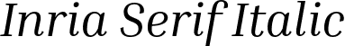 Inria Serif Italic font - InriaSerif-Italic.otf