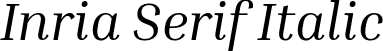 Inria Serif Italic font - InriaSerif-Italic.ttf