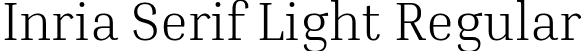 Inria Serif Light Regular font - InriaSerif-Light.ttf