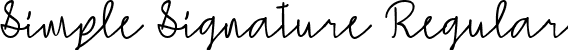 Simple Signature Regular font - Simple Signature - TTF.ttf