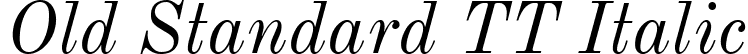 Old Standard TT Italic font - OldStandard-Italic.ttf