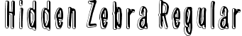 Hidden Zebra Regular font - Hidden Zebra.ttf