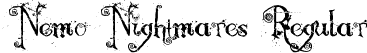 Nemo Nightmares Regular font - Nemo Nightmares.ttf