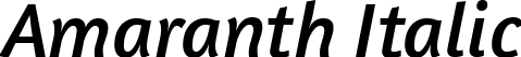 Amaranth Italic font - Amaranth-Italic.ttf