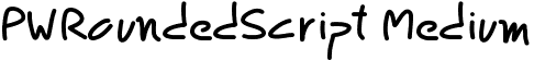 PWRoundedScript Medium font - PWRoundedScript.ttf