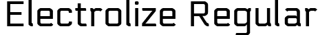 Electrolize Regular font - Electrolize-Regular.ttf