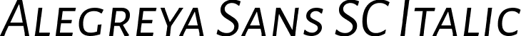 Alegreya Sans SC Italic font - AlegreyaSansSC-Italic.ttf