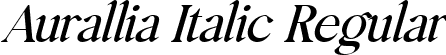 Aurallia Italic Regular font - Aurallia Italic.ttf