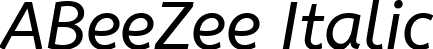 ABeeZee Italic font - ABeeZee-Italic.ttf