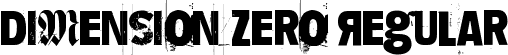 Dimension Zero Regular font - Dimension Zero.ttf