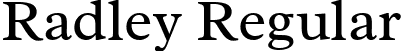 Radley Regular font - Radley-Regular.ttf