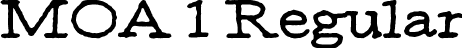 MOA 1 Regular font - MOA1.ttf