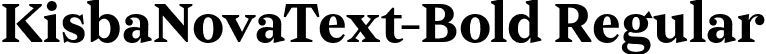 KisbaNovaText-Bold Regular font - KisbaNovaText-Bold.otf