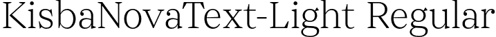 KisbaNovaText-Light Regular font - KisbaNovaText-Light.otf