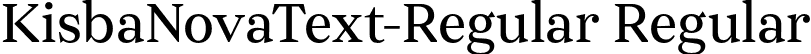 KisbaNovaText-Regular Regular font - KisbaNovaText-Regular.otf