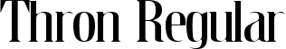 Thron Regular font - Thron.otf