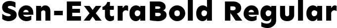 Sen-ExtraBold Regular font - Sen-ExtraBold.ttf