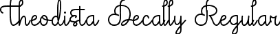 Theodista Decally Regular font - Theodista Decally.otf