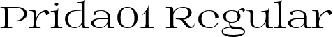 Prida01 Regular font - Prida01.ttf