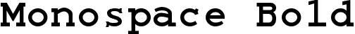 Monospace Bold font - MonospaceBold.ttf