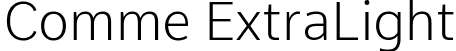 Comme ExtraLight font - Comme-ExtraLight.ttf