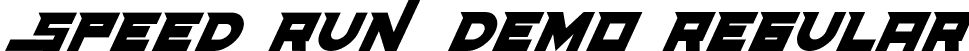 Speed Run Demo Regular font - SpeedRunDemoRegular.ttf