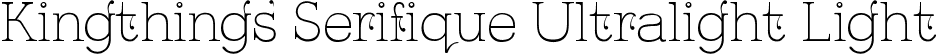 Kingthings Serifique Ultralight Light font - Kingthings Serifique Ultra Light.ttf