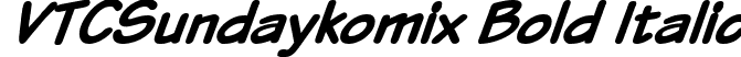 VTCSundaykomix Bold Italic font - VTCSundaykomixBoldItalic.ttf