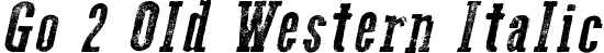 Go 2 Old Western Italic font - Go 2 Old Western Italic.otf