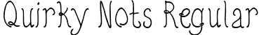 Quirky Nots Regular font - quirky_nots.ttf