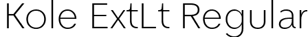 Kole ExtLt Regular font - NicolassFonts - Kole-ExtraLight.otf