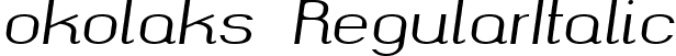 okolaks RegularItalic font - okolaksRegularItalic.ttf