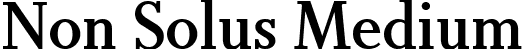 Non Solus Medium font - NonSolus-Medium.ttf