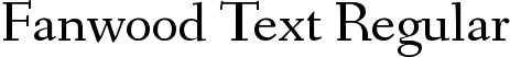 Fanwood Text Regular font - fanwood_text-webfont.ttf