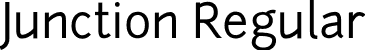 Junction Regular font - Junction-regular.otf