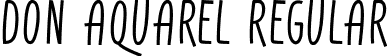 Don Aquarel Regular font - Don Aquarel.ttf