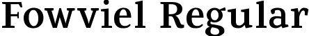 Fowviel Regular font - Fowviel.ttf