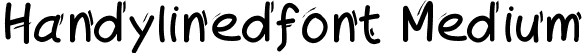 Handylinedfont Medium font - Handylinedfont.ttf