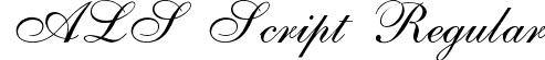 ALS Script Regular font - alsscrp.ttf