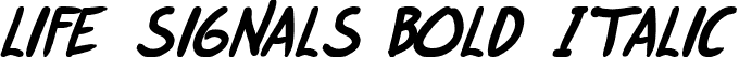 life signals Bold Italic font - life signals Bold Italic.ttf