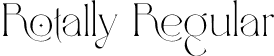 Rotally Regular font - Rotally.otf