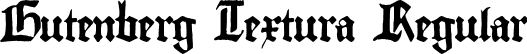 Gutenberg Textura Regular font - GutenbergTextura.ttf